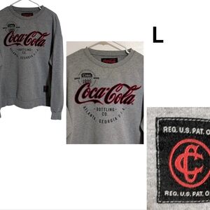 Coca Cola Classic Gray Crewneck Sweater